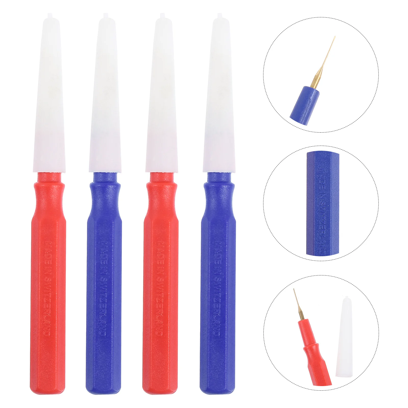 

4pcs Watch Oiler Plastic Pin Repair Tools for Watchmakers Extra Fine Tip Easy Hold H Oiling Lubricating Clock