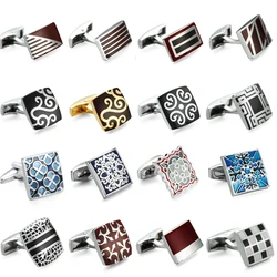 High quality red clover cufflinks for men's weddings French shirt badges vintage floral cufflinks, factory direct wholesale