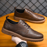 2024 New Handcrafted Mens Oxford Shoes Leather Brogue Dress Shoes Classic Business Formal Shoes for Man