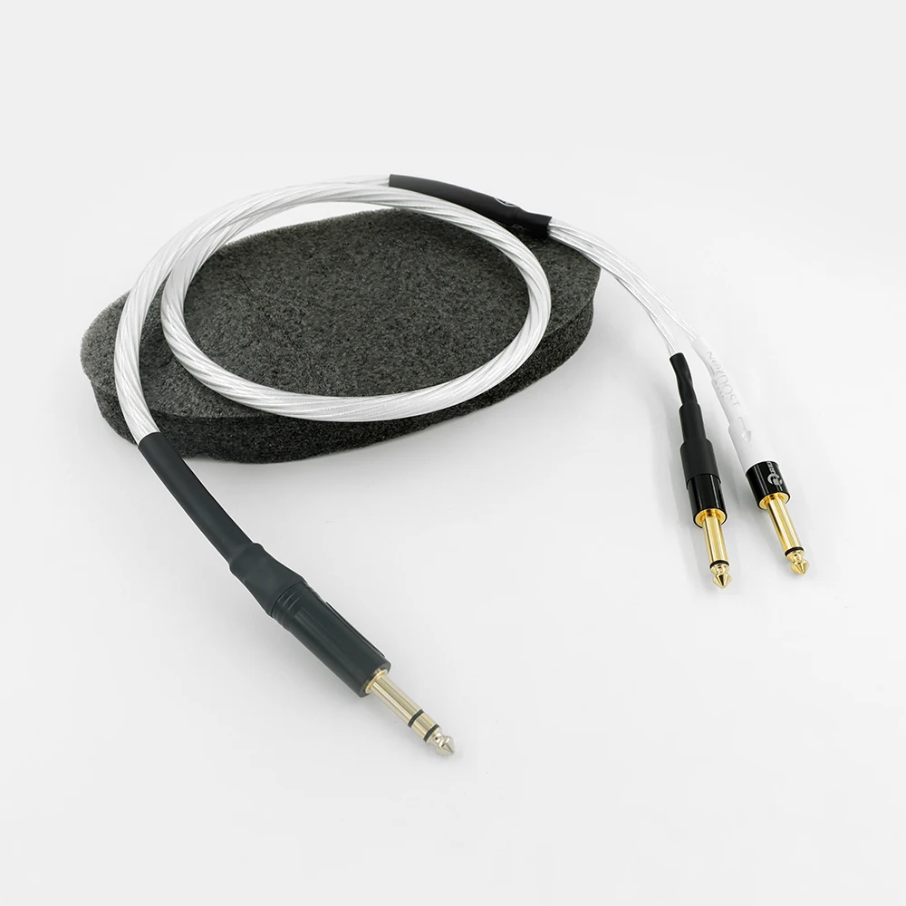 ODIN Hifi 6.5mm to Dual 6.5mm Audio Cable Flagship 7N OCC Pure Silver 6.35mm Cable for Electronica Amplifier Speaker