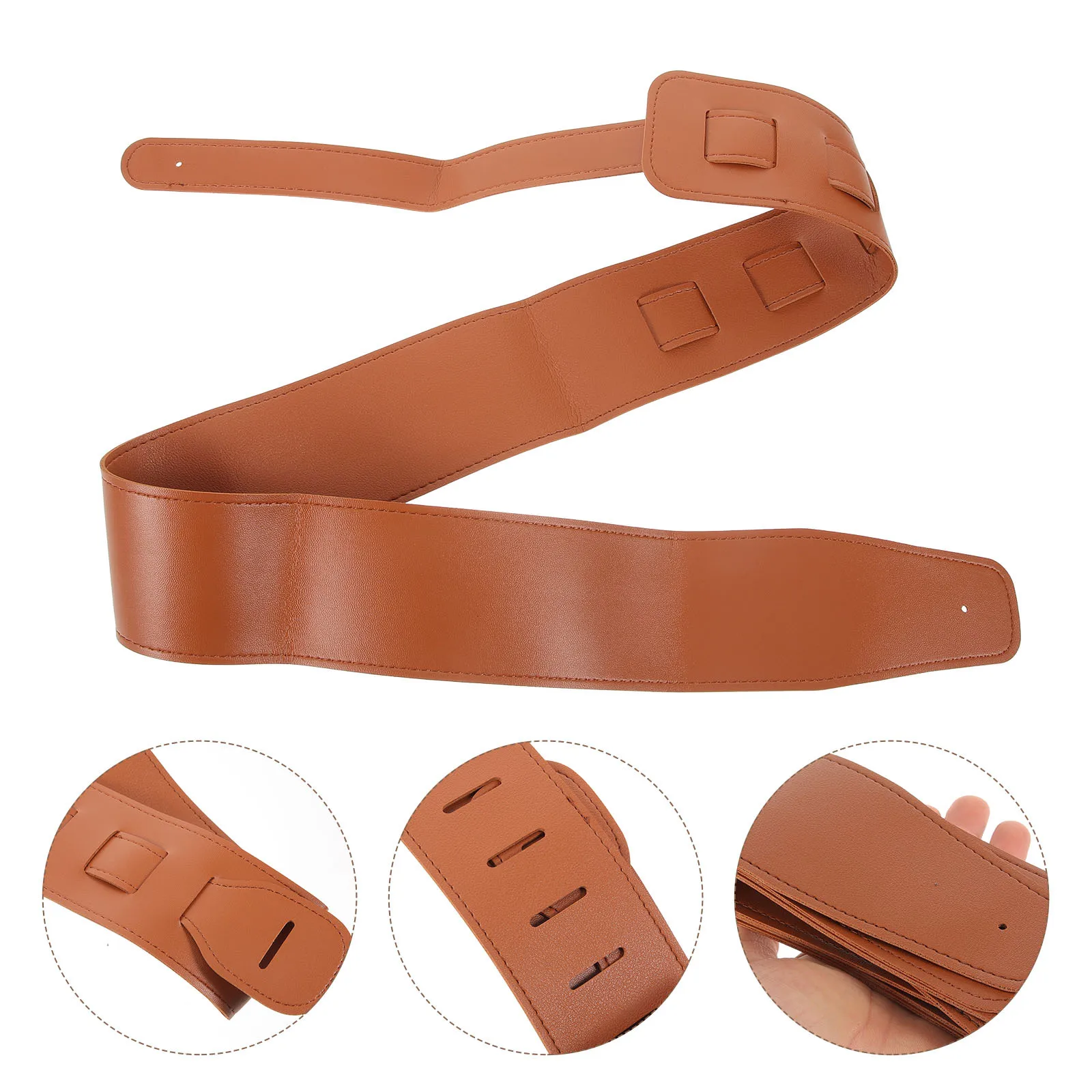 

Adjustable Durable PU Guitar Strap Electric Bass Guitar Sling Instrument Shoulder Strap for Music Performance