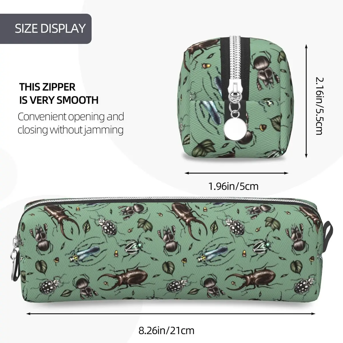 Colored Beetle Pattern - Insect Collection Backpack Hot Sale Large Capacity Boys Girls BookBag Kids School Bag Pencil Case