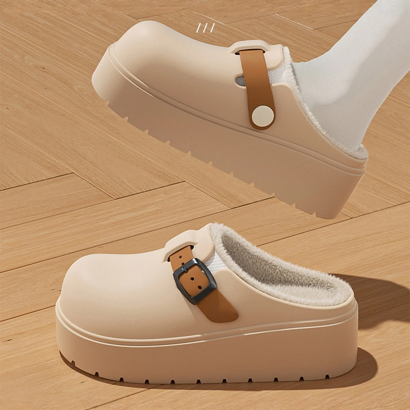 

Slippers For Women Soft Fashionable Home Indoor Cotton Slippers Fleece Warm Thick Soled Cotton Slippers Winter House Slippers