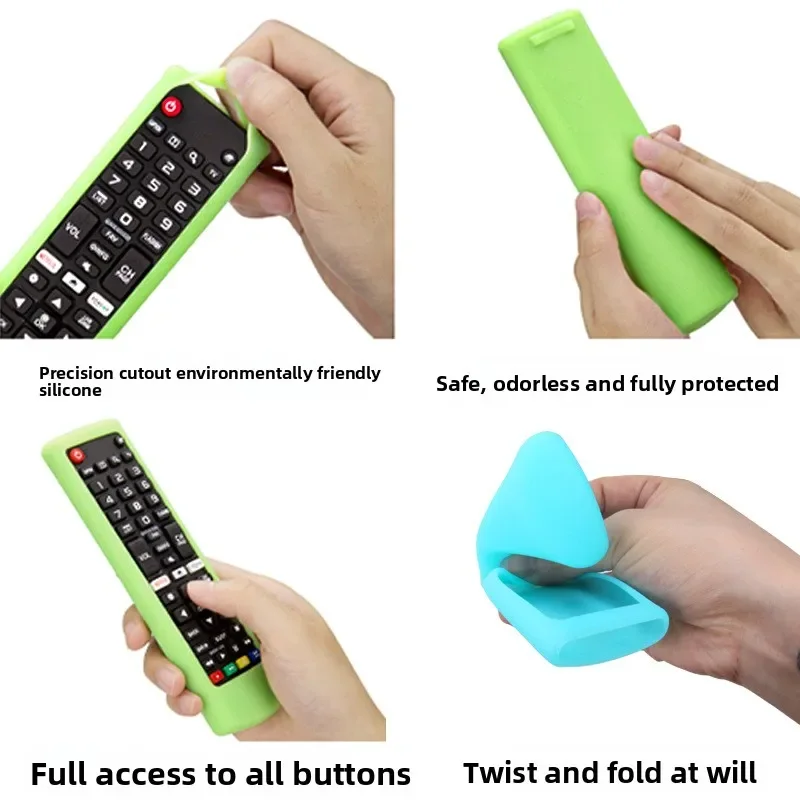 Shockproof Anti-Slip Silicone Shell，Full Wrap Anti-Drop Remote Protective Cover For LG AKB73715608 73975702 Series