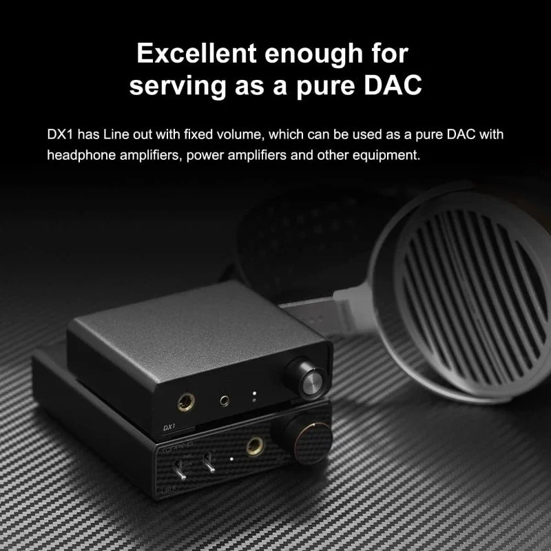 Topping DX1 Mini Stereo DAC Headphone Amplifier Combo - 280mW x2 Powerful Output Two-Stage GAIN Switch USB Chargable Discrete