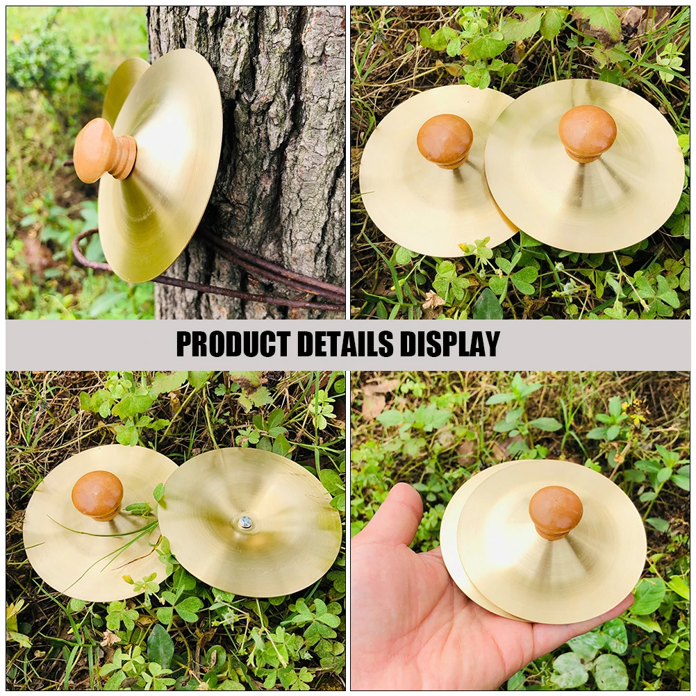 

4 Pcs Toys Children's Percussion Instrument Cymbals for Kids Play Toddler Small Baby Finger Golden Musical