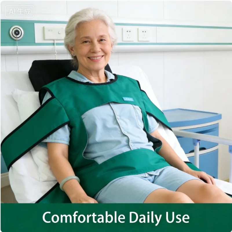 Restraint Clothes Elderly Adult Shoulder  Straps Paralyzed Dementia Manic Patient Prevent Getting Up and Falling