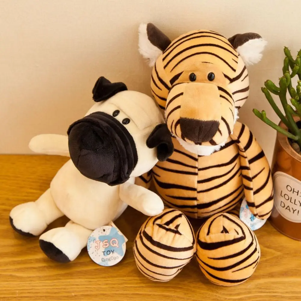 Decoração de mesa simulação girafa brinquedos cão leão macaco recheado fofo macio floresta animal boneca festival festa decoração