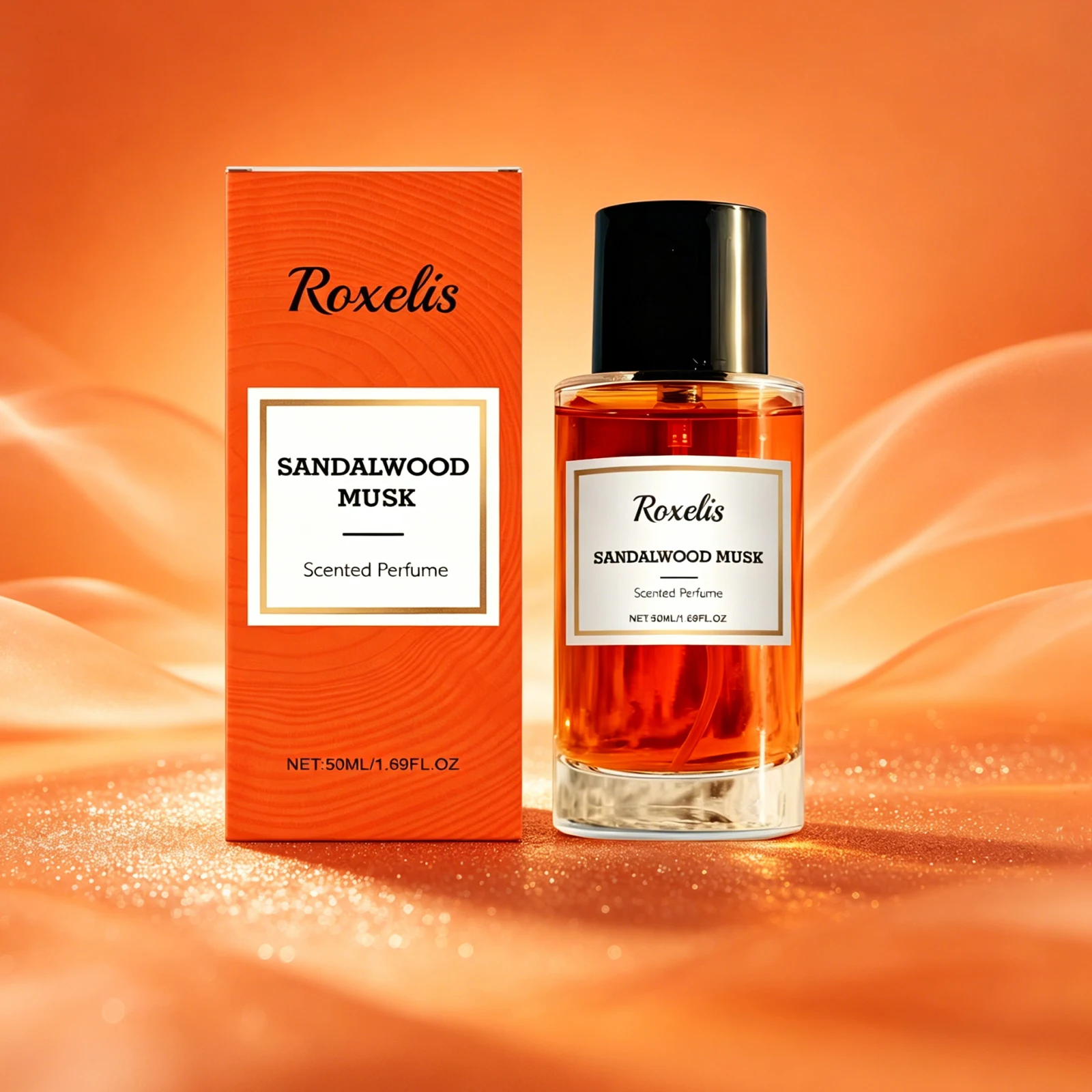 

Roxelis 50ml Elegant Fragrance Natural Fresh Fragrant Feel Gentle Charm Daily Portable Sandalwood Fragrance