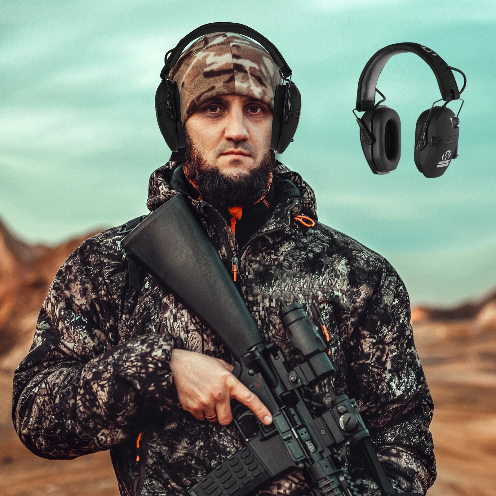 

Ear Protection Hearing Protection Earmuffs Noise Reduction 23dB Muffs for Gun Range Electronic Shooting Slim Passive Safety Tool