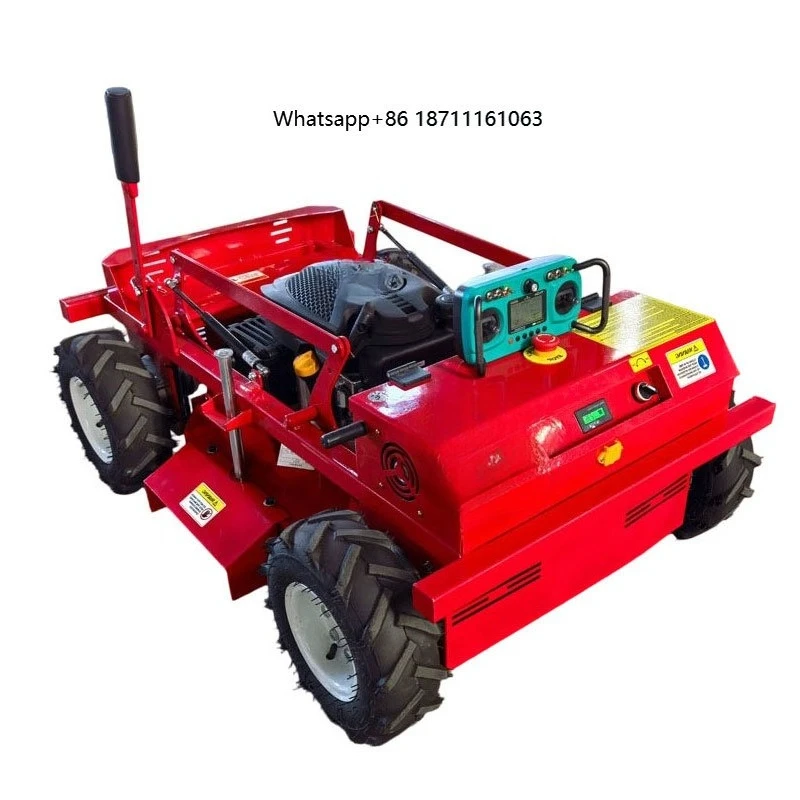 Wheeled Remote Control Lawn Mower 9.5HP 600MM/1000MM Cut 30 Climbing Rotary Blade Self Propelled Grass