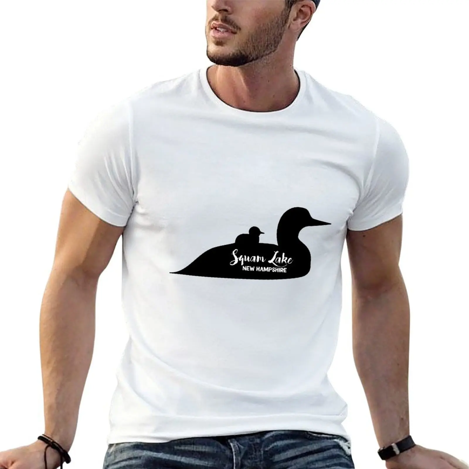 Camiseta Squam Lake New Hampshire para hombre, camiseta gráfica de algodón, camiseta de diseñador para hombre