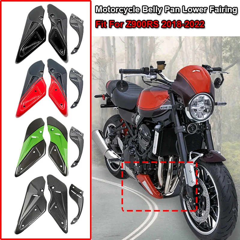 Fit For KAWASAKI Z900RS Z900 RS 18-2022 Motorcycle Belly pan Engine Chassis Shroud Fairing Exhaust Shield Guard Protection Cover