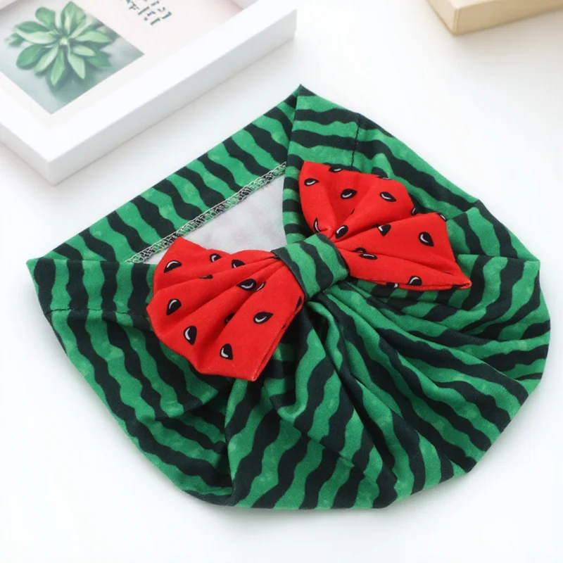 

Newborn Baby Watermelon Pattern Turban Hat Lightweight Breathable Infant Beanie Hat Cute Decorative Cap for Baby Boys Girls