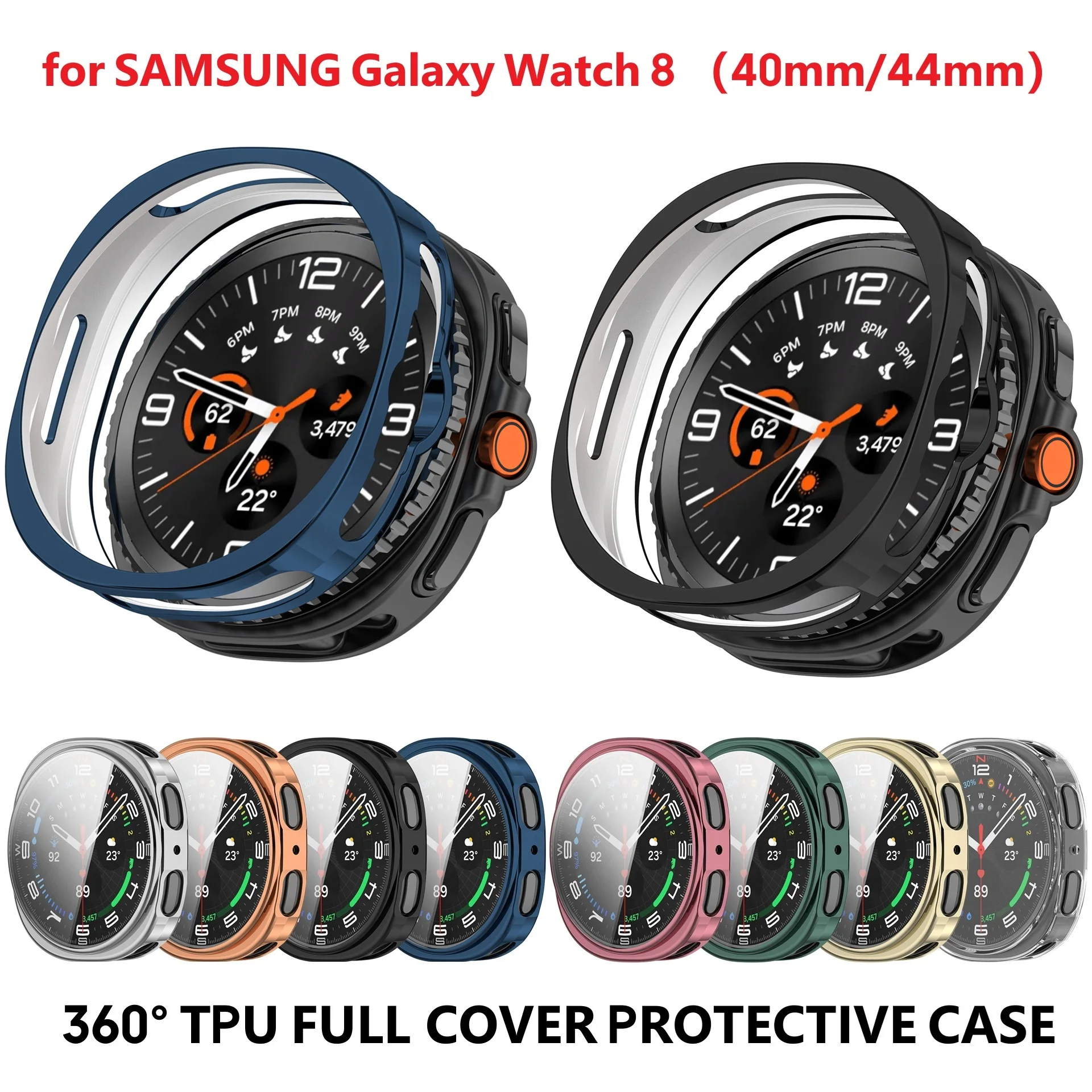 30 peças capa protetora de relógio inteligente para samsung galaxy watch 8 40mm / 40mm tpu macio moldura protetora de tela cheia