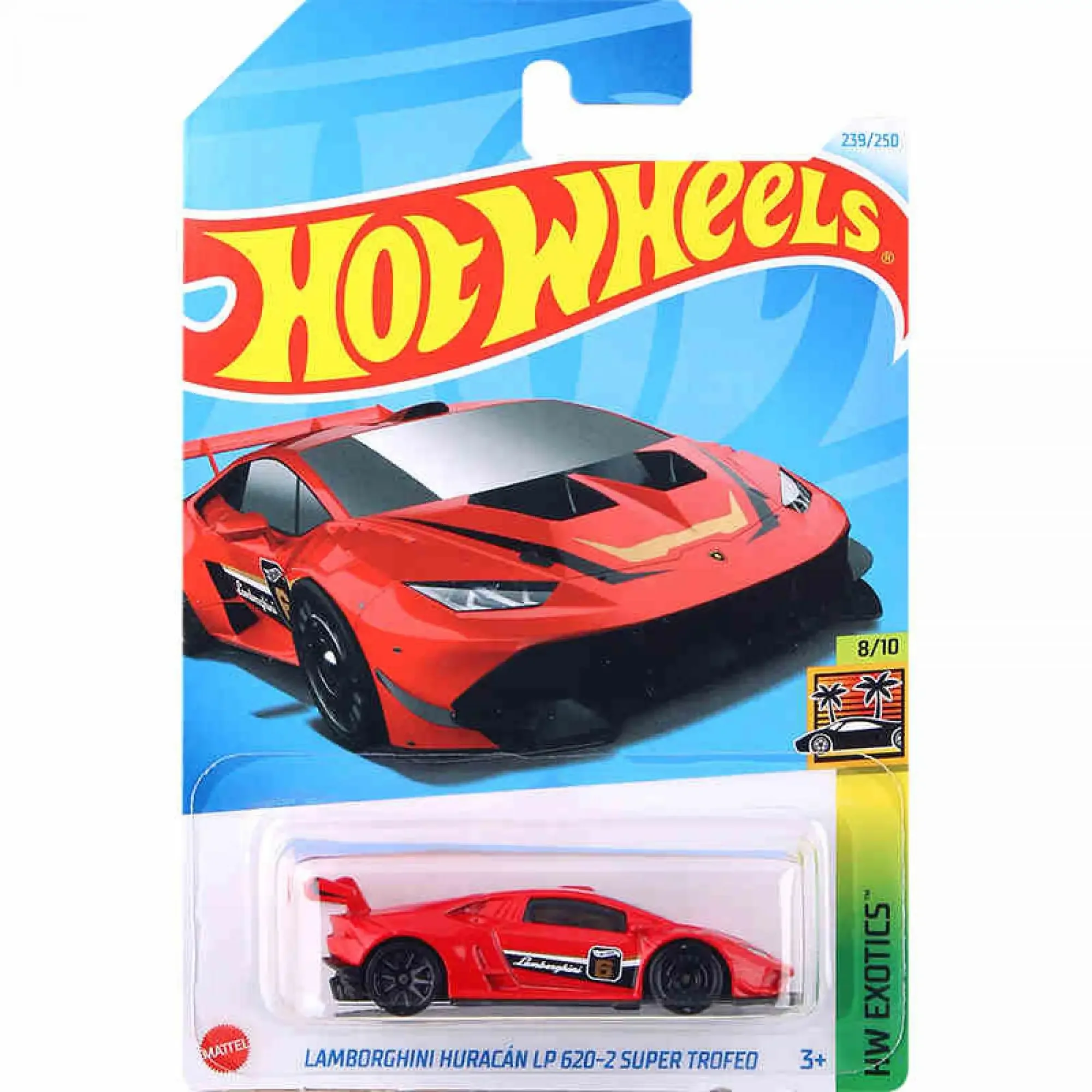 2024 Hot Wheels Cars Lamborghini Huracan Lp 620-2 Super Trofeo Series, литая под давлением модель автомобиля, коллекционные игрушки, подарок на Рождество