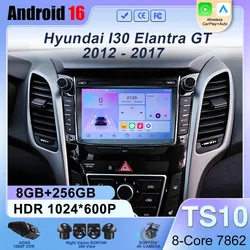Android Car Stereo Unit Multimedia For Hyundai I30 Elantra GT 2012 - 2017 Radio Video Player GPS Wireless Carplay Android Auto
