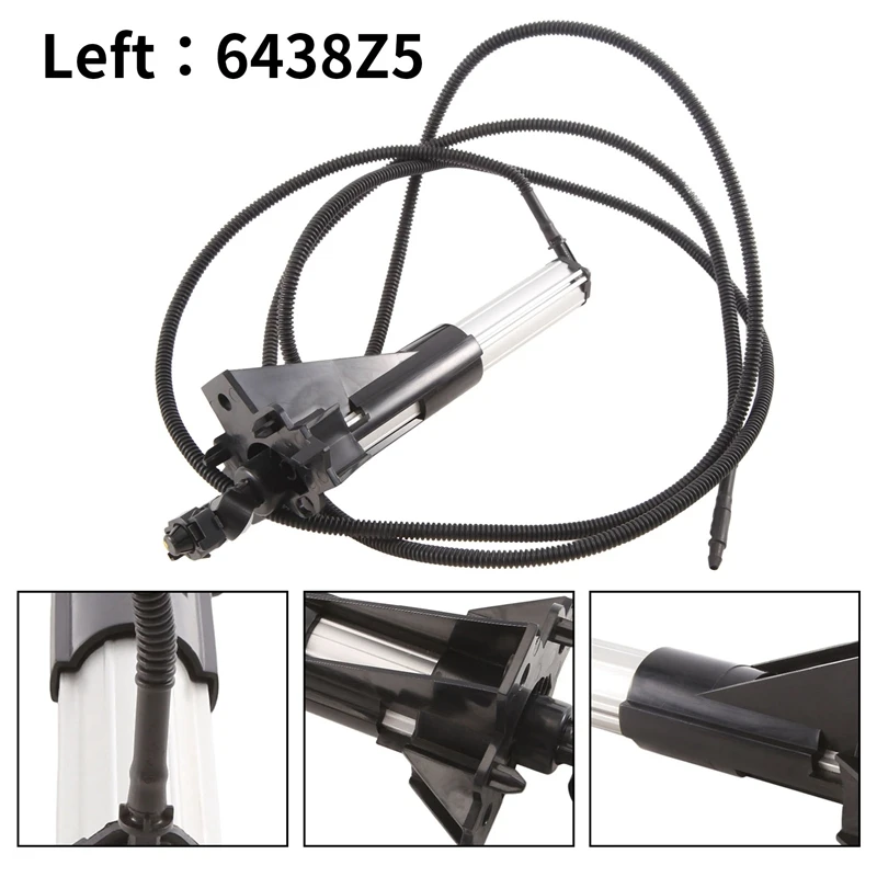 1 PCS Headlight Washer Jet Left Head Light Lamp Cleaning Nozzle Part Number:6438Z5 Black ABS For Citroen C5 (X7)