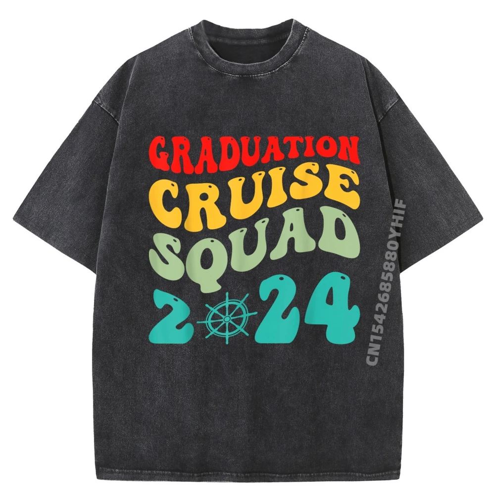 

Graduation Cruise Squad 2024 Cruising Graduation Trip Shirts Graphic Tee Washed New Shirts And T-Shirts Geek