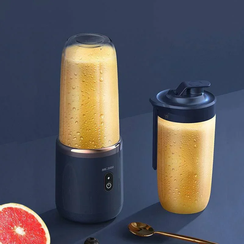 6 Blades Portable Juicer Cup Fruit Automatic Electric Smoothie Blender 400ml Lemon Orange Ice CrushCup Food Processor Squeezer