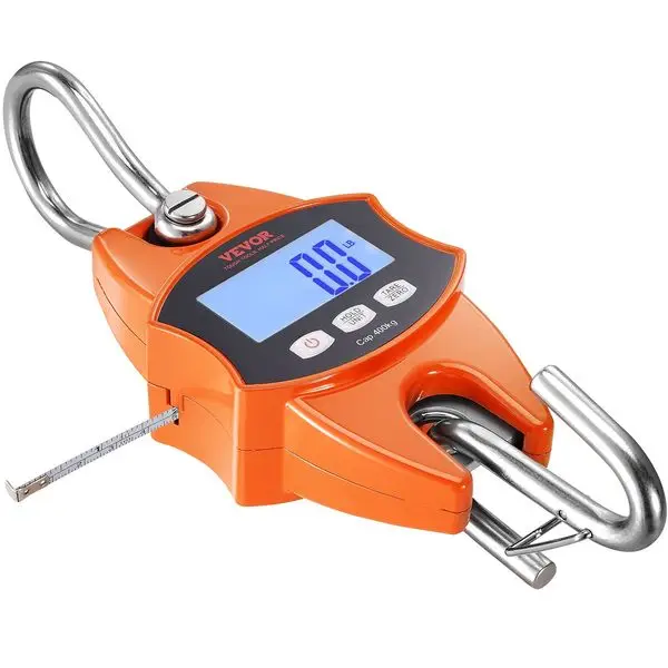 

VEVOR Digital Crane Scale, 880 lbs/400 kg, Industrial Heavy Duty Hanging Scale with Cast Aluminum Case & LCD Screen, Handhel