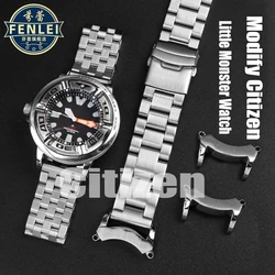 For Citizen BJ8050-08E more style Watch Strap Stainless steel Lugs Connection Head Modified Watchband Little Monster Bracelet