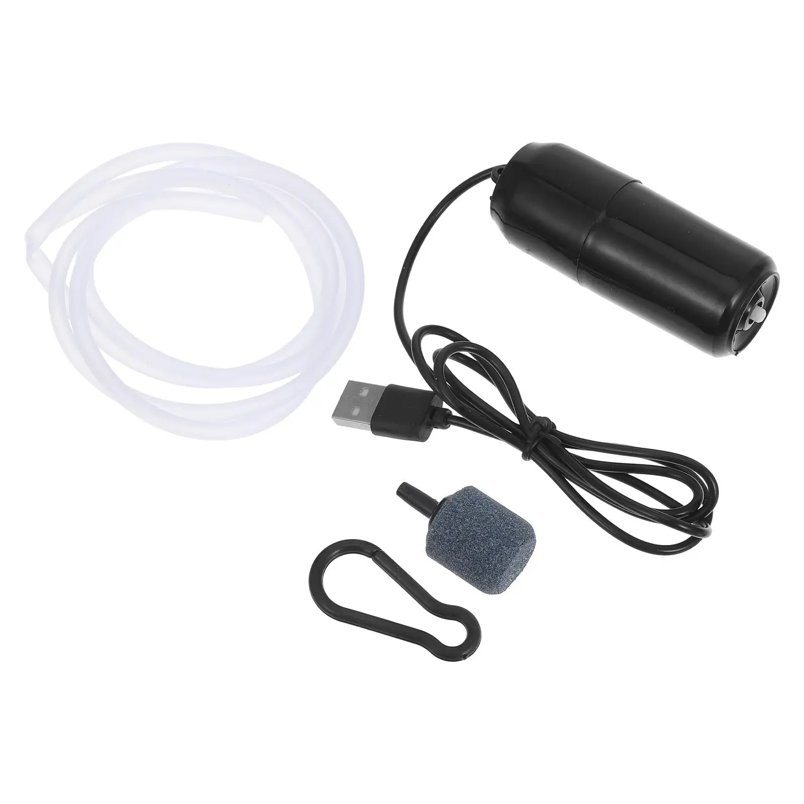 

Silent Mini Oxygen Pump USB Aerator for Aquarium Fish Tank Black Small Air Pet Supplies Long Material New Design Gift