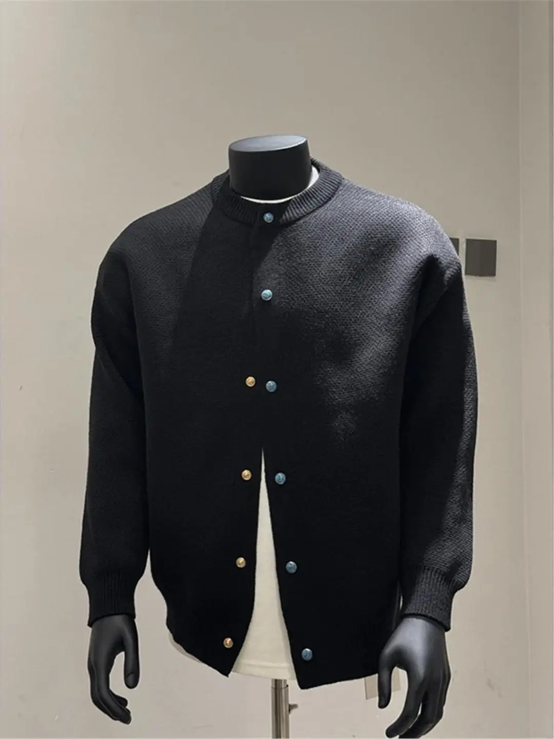 

Американский ретро-кардиган на пуговицах, осенне-зимний, высококачественный, универсальный, свободного кроя, вязаный свитер-топ