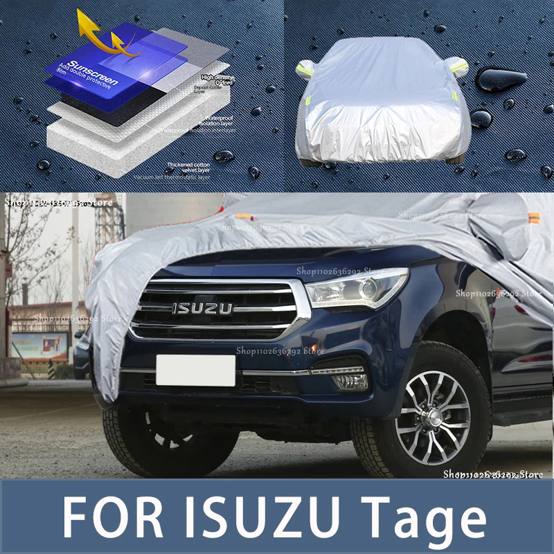 

For ISUZU Tage Outdoor Protection Full Car Covers Snow Cover Sunshade Waterproof Dustproof Exterior Car accessories