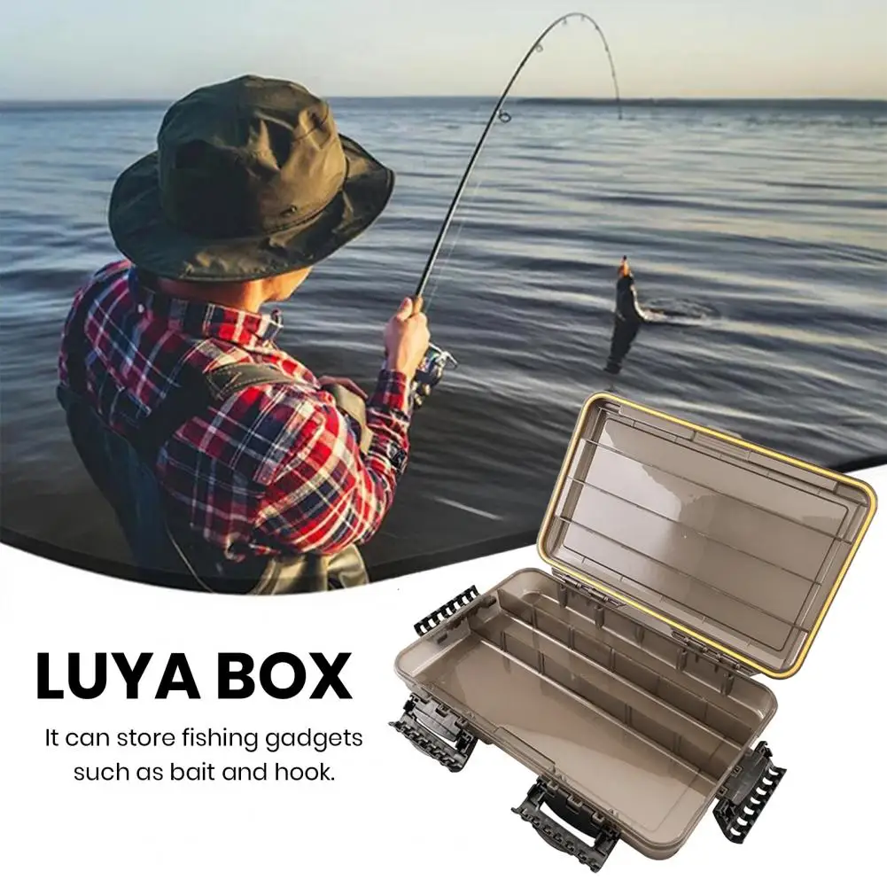 Waterproof Bait Box Portable Waterproof Fishing Lure Box with Detachable Baffle Capacity Transparent Organizer Case for Baits