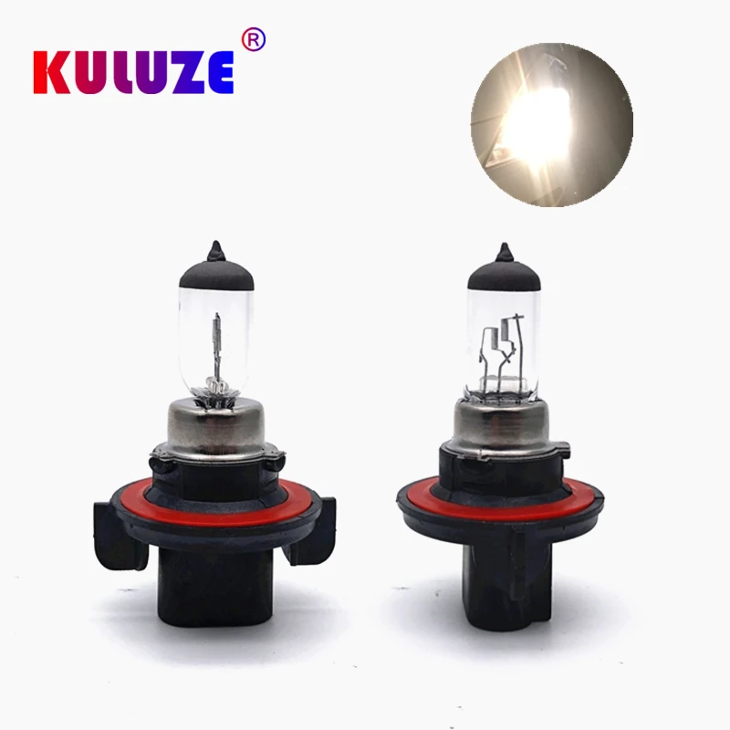 

2Pcs H13 Halogen Bulb Quartz Halogen Bulb yellow clear 3200K 9008 12V 60/55W Car Headlight Bulb Quartz Material Car Accessories
