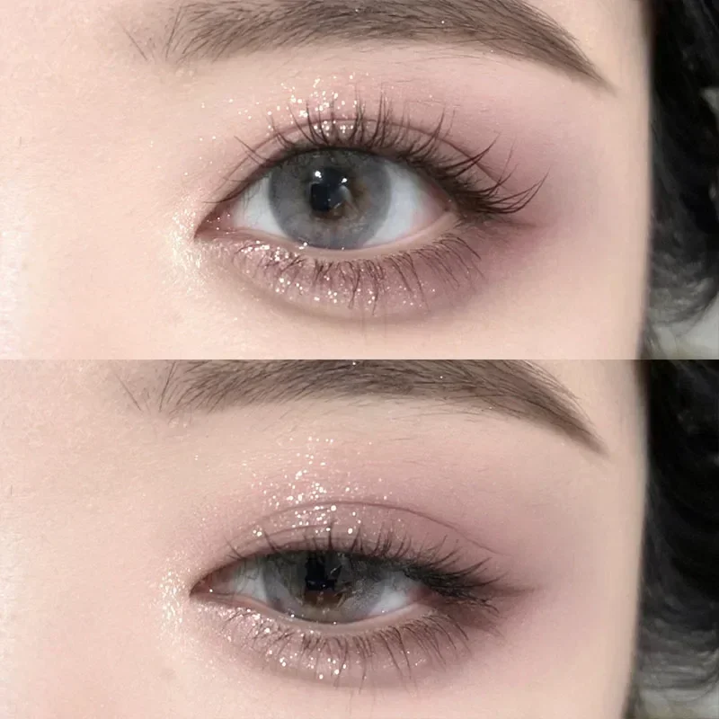 Nine colores negro oscuro sombra de ojos mantequilla marrón mate brillo sombra de ojos nacarado ahumado para ojos sombra pigmentos cosméticos en polvo