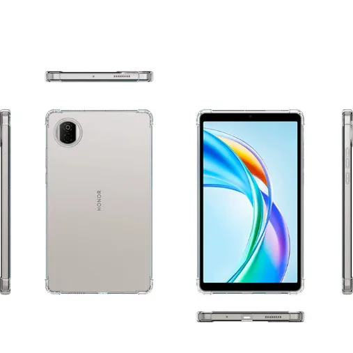 حافظة كمبيوتر لوحي شفافة لهاتف Honor Pad X7 8.7 بوصة 2025 X9a V9 X9 11.5 X8a 11 X8 Lite وسادة هوائية غطاء حماية من السيليكون