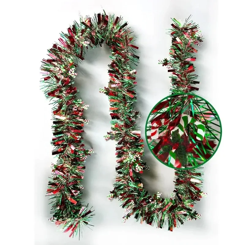 2m feliz natal decorações tira fita árvore de natal ornamento ursos pão de gengibre pessoas bonecos de neve ano novo suprimentos vermelho verde