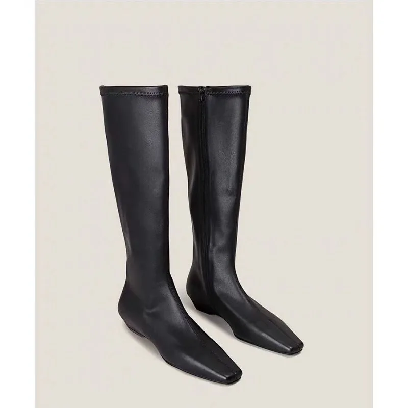 Inside Heightened Fleece Platform Snow Boots Women's 2025 New Autumn Warm Cotton Shoes High Knight Boots