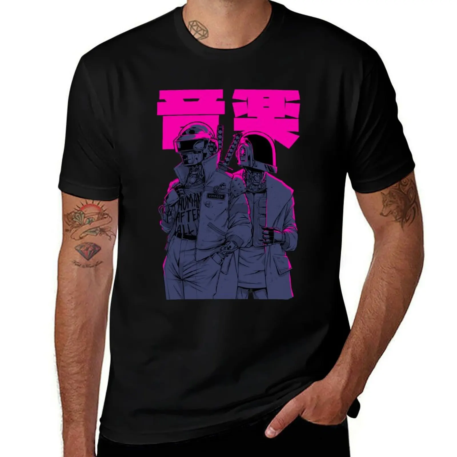 

Daft Cyberpunk T-Shirt anime t shirts oversize graphic t shirts for man