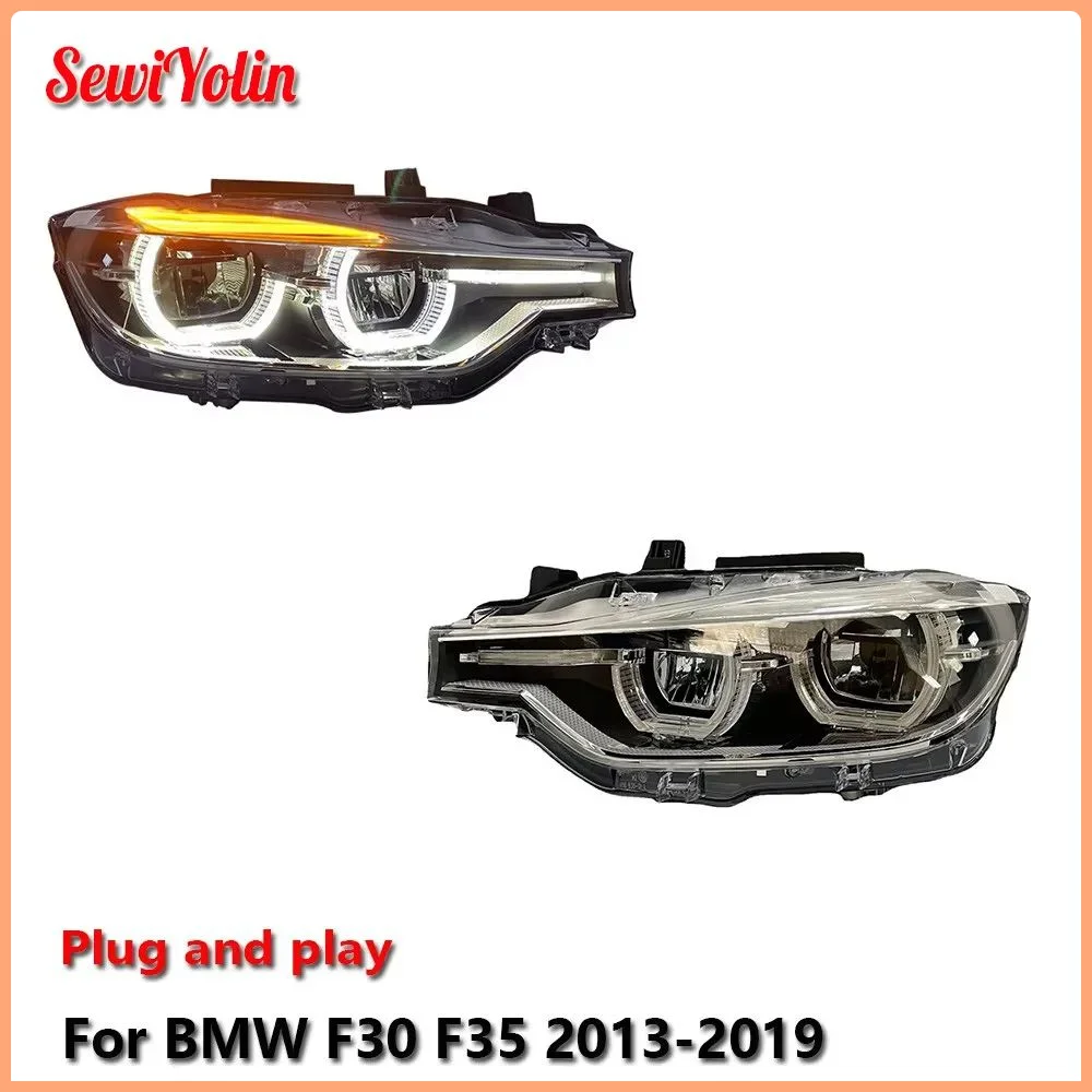 

Автомобильные светодиодные фары в сборе для BMW 3 серии F30 F35 2013-2019, авто противотуманные фары DRL, стоп-сигнал поворота Plug and Play