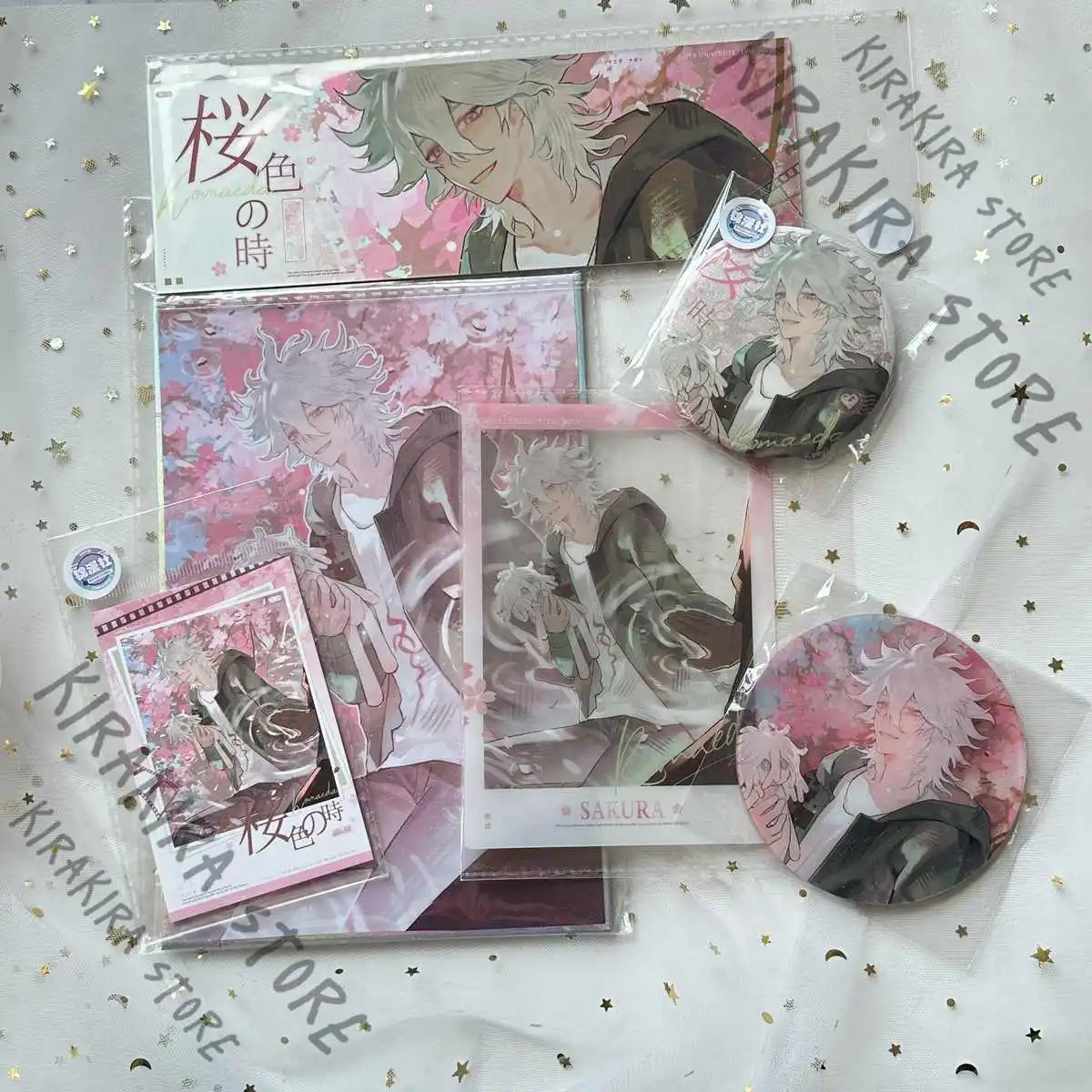 

Danganronpa Nagito Komaeda Double Flash Badge Anime Cosplay Transcard Coloured Paper Reverse Laser Ticket Acrylic Round Sheet