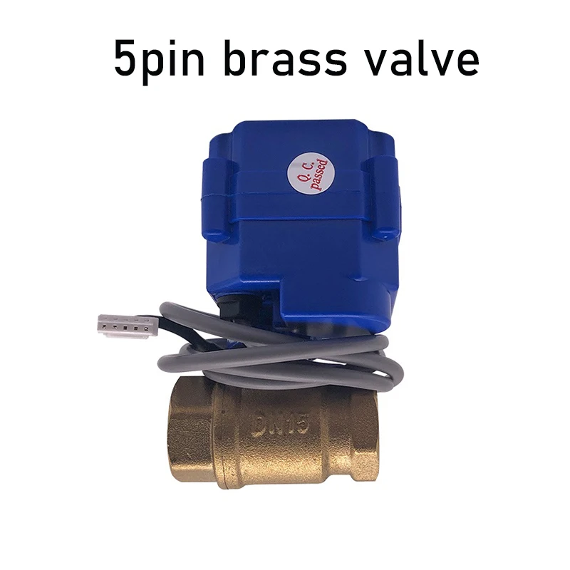 

Ship from Russia 5pin Motorized Ball Brass Smart Valve DN15 DN20 DN25 Auto Shut off for WZ808 Water Leakage Protectiong System