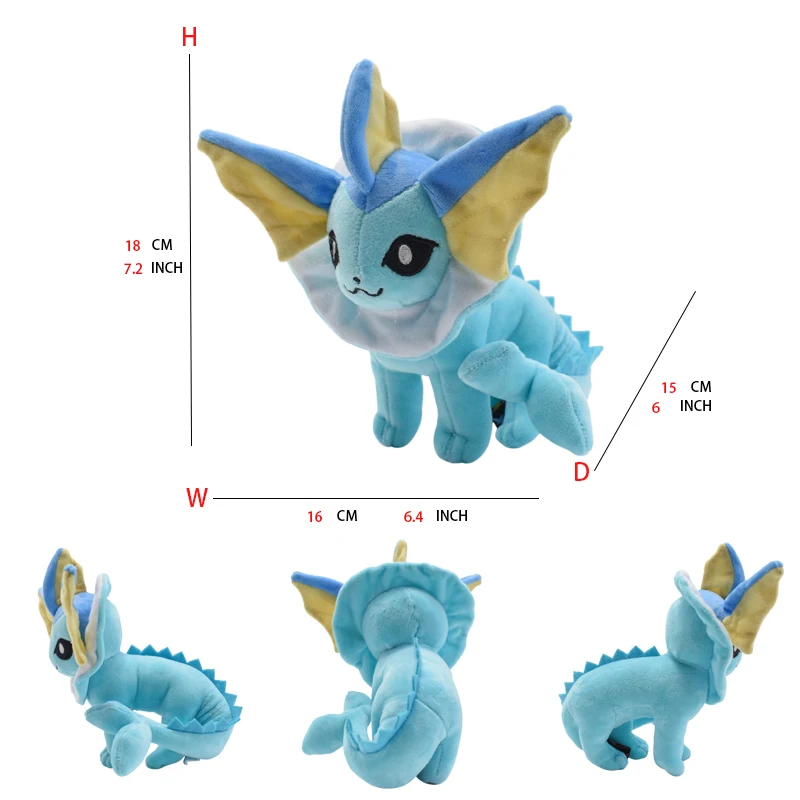 Bonecas macias de pelúcia para crianças, Eevee Evolution, Sylveon, Flareen, Jolteon, Umbreon, Vaporeon, Pikachu, Baby Gift