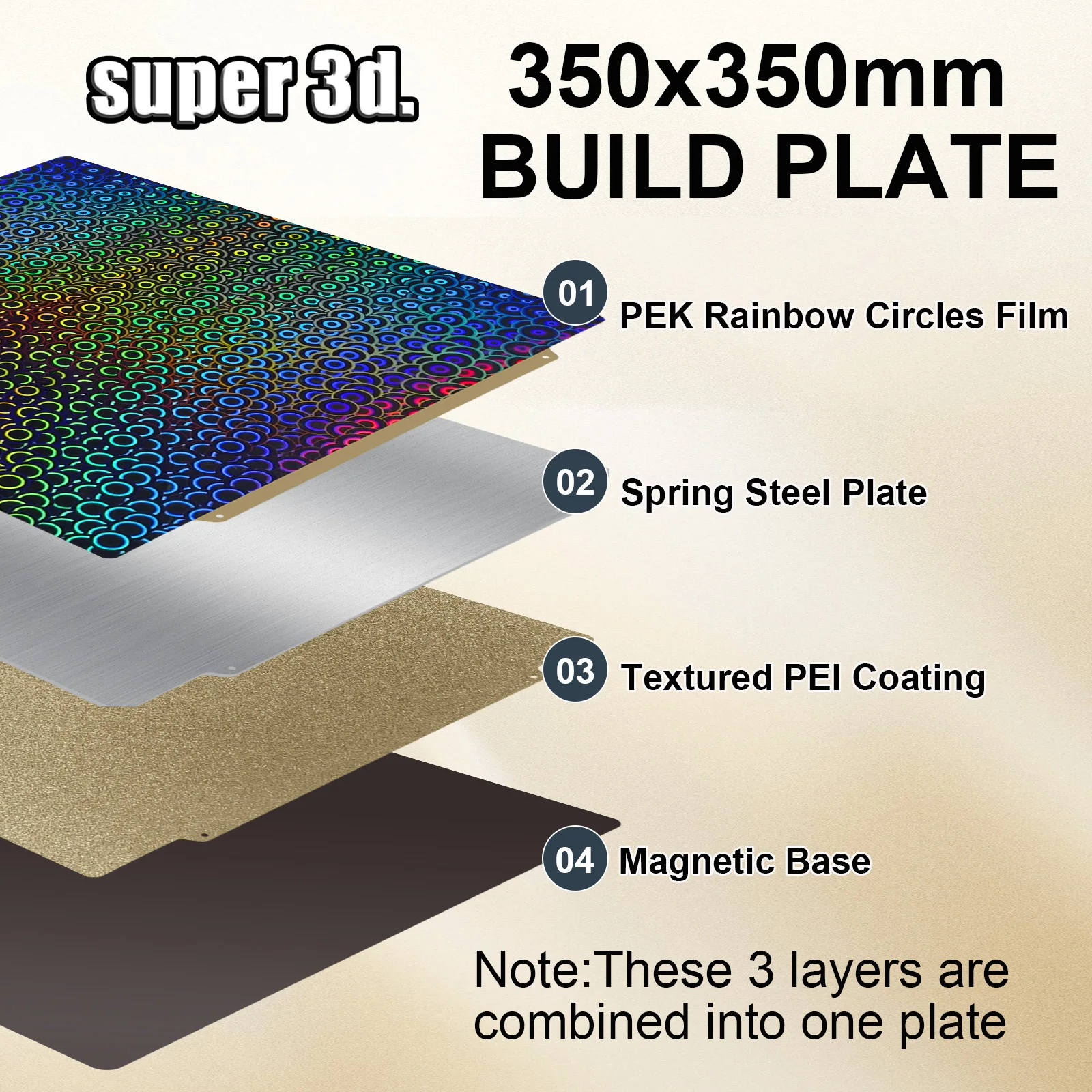 Voron 2 4 Build Plate Smooth Textured Pei Sheet 350x350 Pet Plate Voron Build Plate Double Side Spring Steel Sheet Podgrzewane łóżko