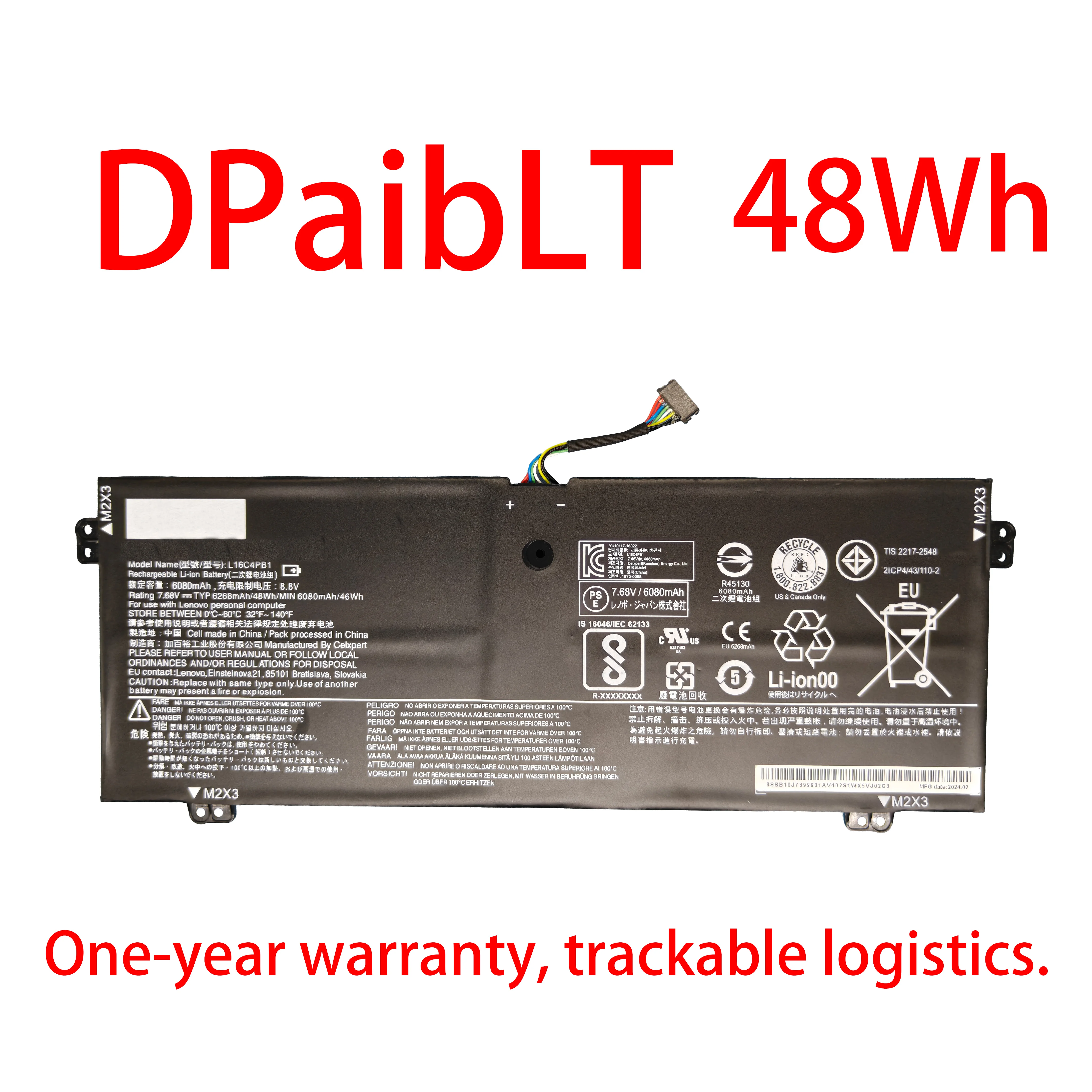 

DPaibLT NEW 7.68V 48Wh L16C4PB1 L16M4PB1 L16L4PB1 LAPTOP BATTERY For Lenovo Yoga 720-13IKB 13IKBR 15IKB Yoga 730-13IKB
