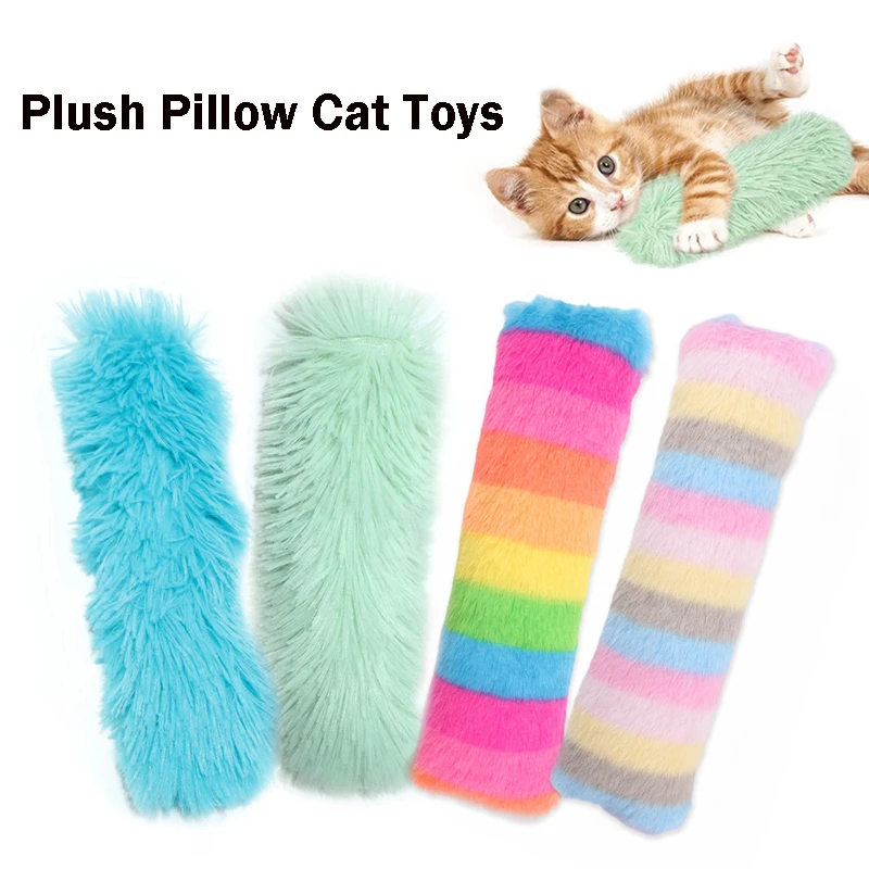 Plush Pillow Cat Toys Catnip Sounding Paper Pet Interactive Self-healing Chew Toy Cat Supplies