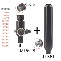 HPA-Air precious Gas Intervalles Recharge, Entrée 4500PSI, Sortie 160 à 3000PSI, Valvula Regulador, Soda Water, CO2 Aquarium Accessrespiration, 0,38 L