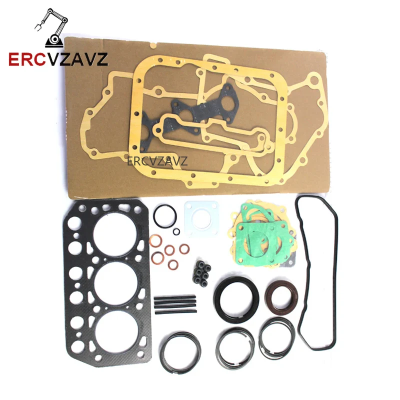 K3D Engine Overhaul Gasket Kit MM408453 MM408445 For Mitsubishi Iseki TU170F TU177 Tractor MM15T Mini-Excavator 912D 912M Loader