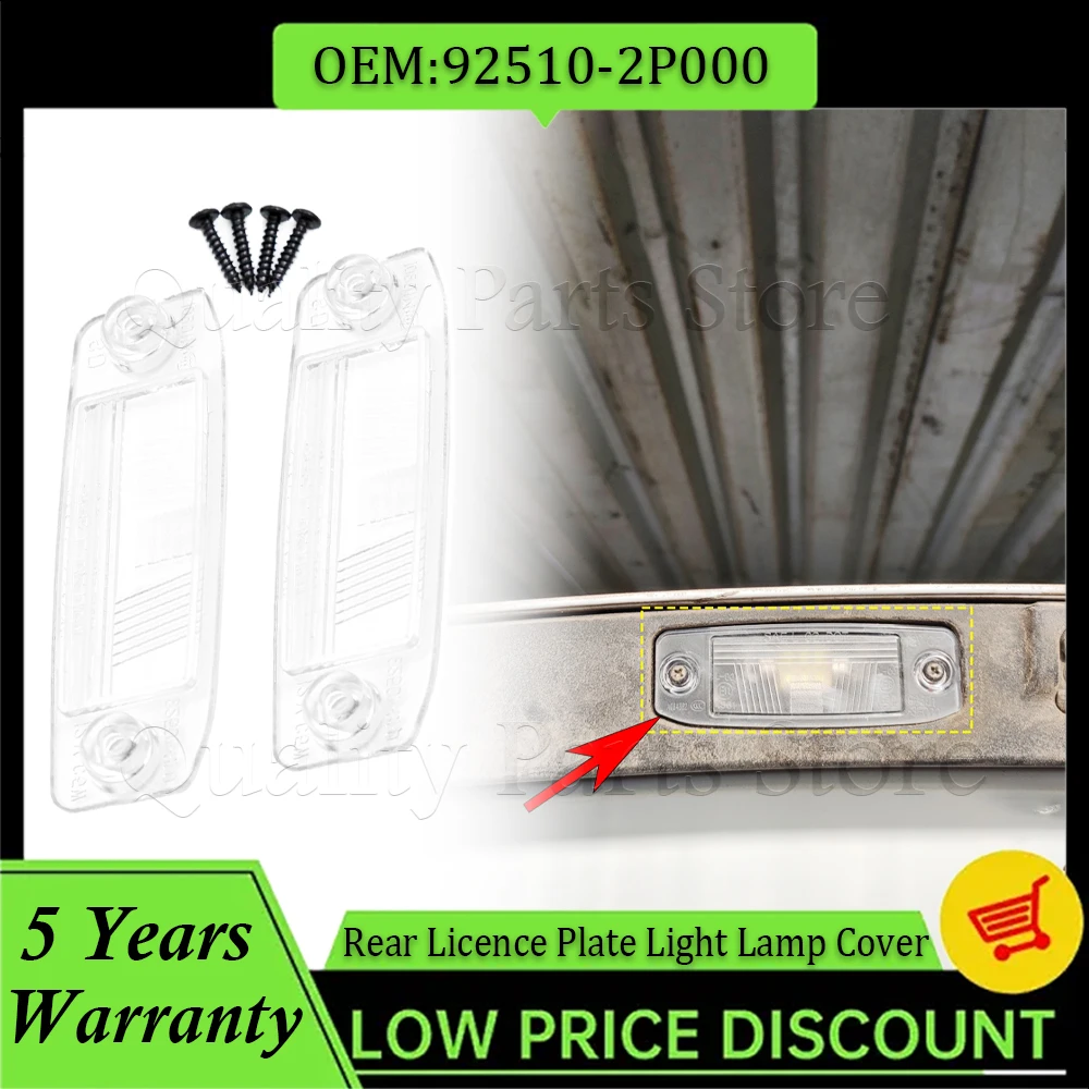 1/2 db új hátsó rendszámtábla lámpa takaró lencse mindkét oldali autós kiegészítők Kia Sorento 2011 2012 2013 92510-2P000 925102P000