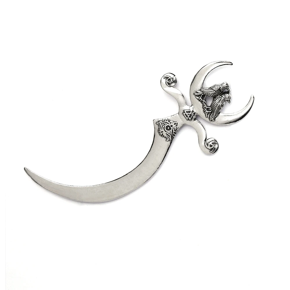 Unique Witch Pagan Moon Dragon Hair Stick for Women Norse Mythology Dragon Charm Hairpins Vintage Headwear Vikings Jewelry Gift