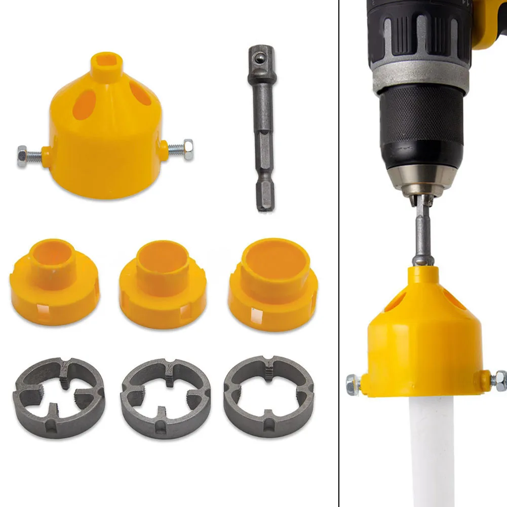 

1set PVC Pipe Threader Kit With 1/2In 3/4In Dies Pipe Threader Pipe Round Die Plastic Die Threading Tool Plumbing Power Tools