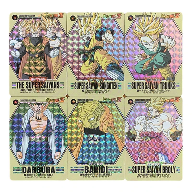 Anime Dragon Ball FAI DA TE ACG Bejita Majin Buu Broli Son Goku Gioco di Battaglia Rifrazione Carte Da Collezione Giocattoli per i ragazzi Regalo Di Compleanno