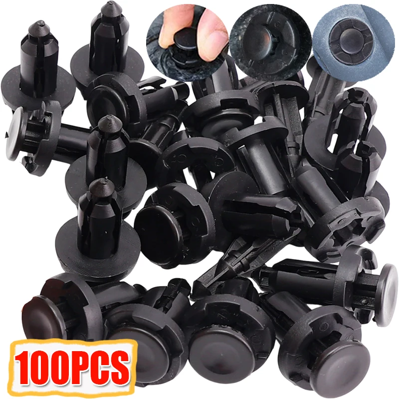 

10-100PCS Car Universal 9mm Plastic Material Auto Fastenr Rivet Buckle Clamping Fastener Buckle Auto Fixed Screws Accessories